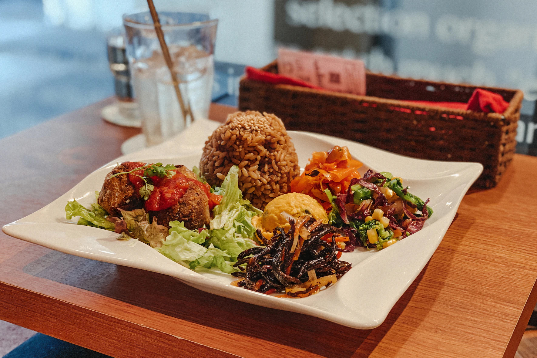 Food on a restaurant table 